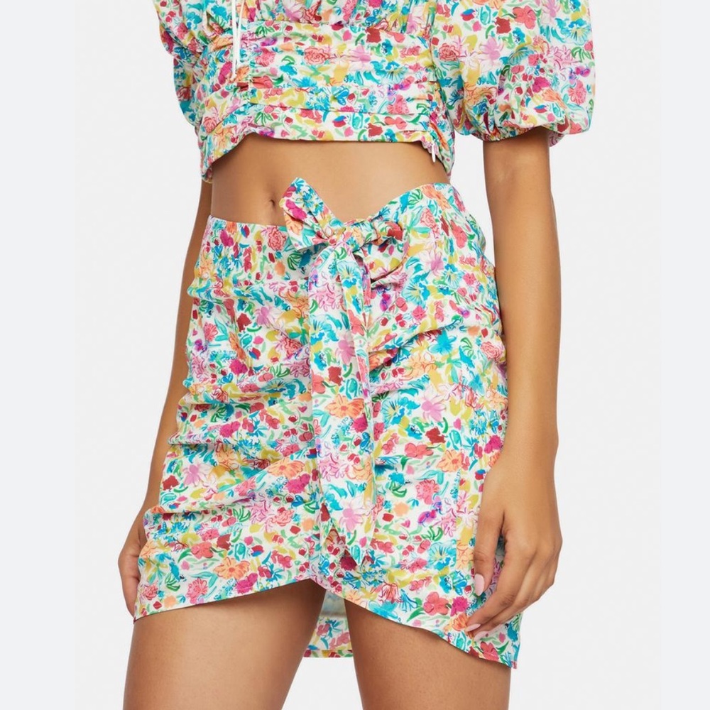 For Love And Lemons Floral Mini Skirt